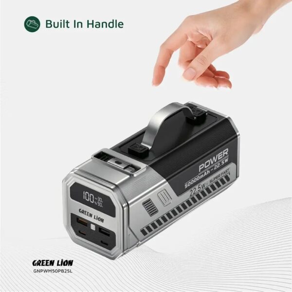 پاوربانک 50000 میلی آمپر و چراغ اضطراری گرین لاین مدل 22.5W