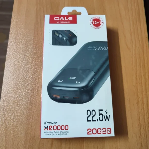پاوربانک 20هزار OALE مدل ipower X20000