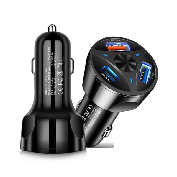 شارژر فندکی مدل QC3.0 PD-55W