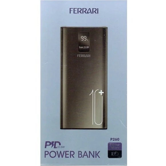 پاور بانک فراری مدل P260 ظرفیت 10000میلی امپر
