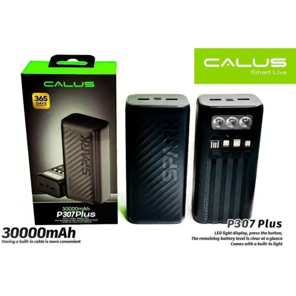 پاوربانک کالوس مدل P307 Plus ظرفیت 30000 میلی‌آمپر ساعت