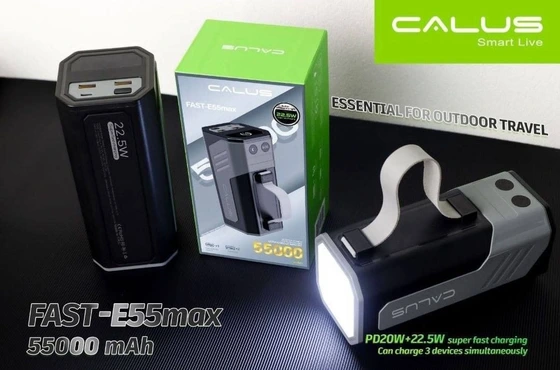 پاوربانک کالوس مدل FAST-E55MAX ظرفیت ۵۵ هزار میلی آمپر ساعت