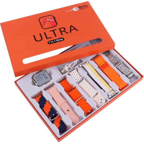 ساعت هوشمند مدل Ultra BIG 2.01 سایز 49 میلی متری دارای 7 بند