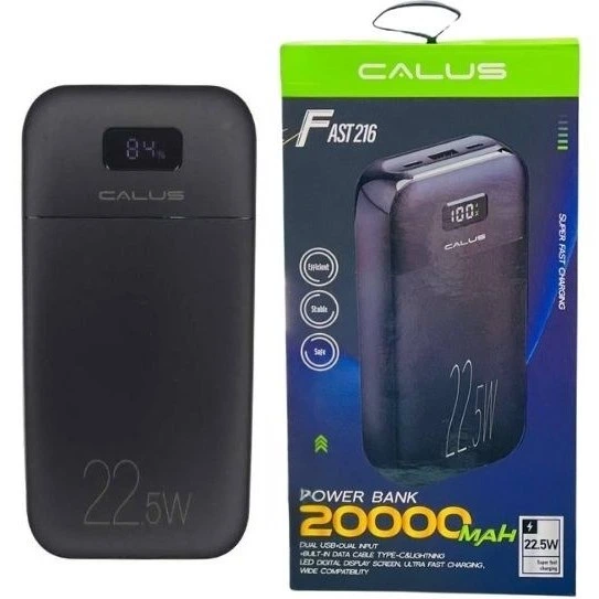 پاوربانک کالوس مدل FAST216 ظرفیت 20000 میلی‌ آمپر ساعت