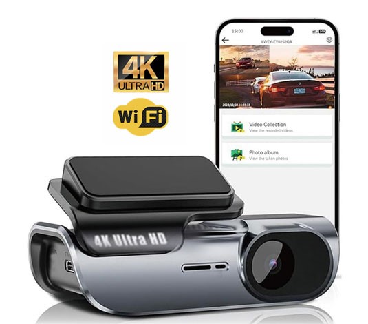 دوربین ثبت وقایع خودرو مدل K302S تک لنز ۴K